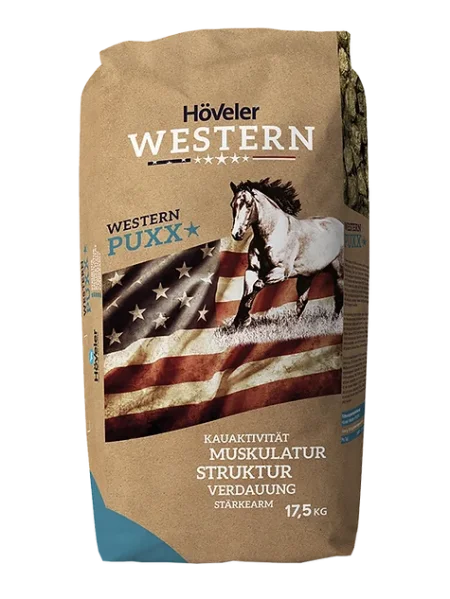 קוביות אספסת לסוסי ווסטרן HÖVELER WESTERN PUXX 17.5 kg